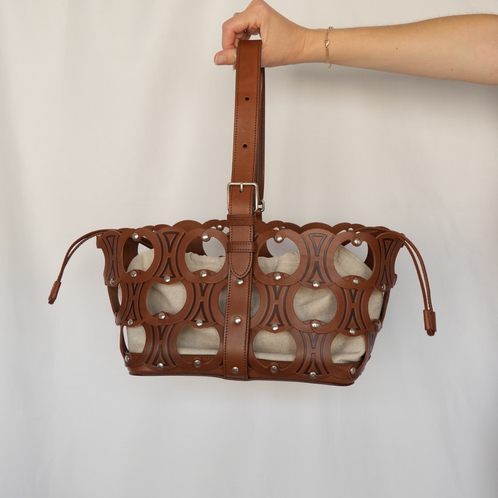 Celine Brown Leather Tote Bag - Picture 5 of 12